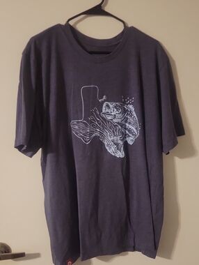 Men's Short Sleeve Fishing Graphic Tee - Navy